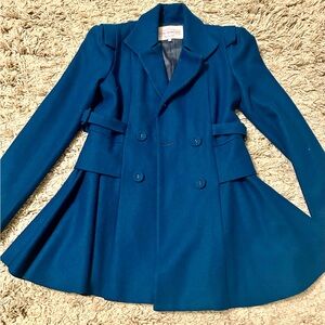 Royal blue winter jacket.